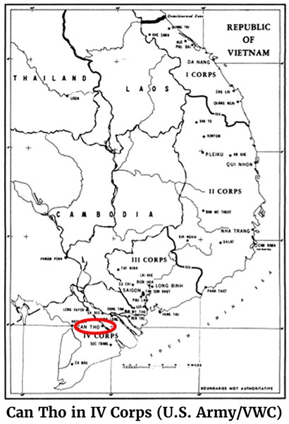 Map of Can Tho in IV Corps (U.S. Army/VWC)
